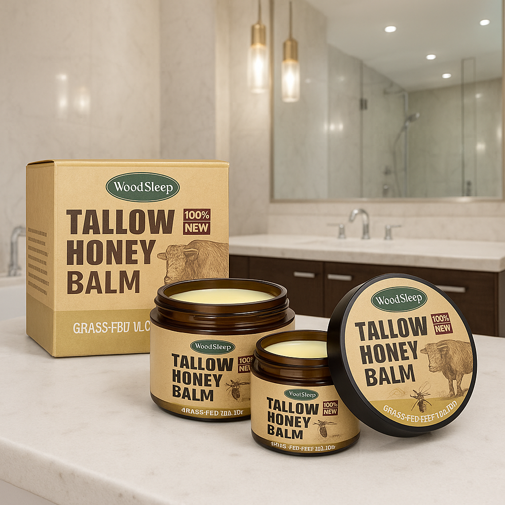 A WOODSLEEP Whipped Glow Tallow & Honey Balm