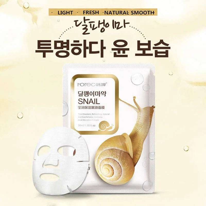 🐌 HCHANA Snail Glow Hydration Masks