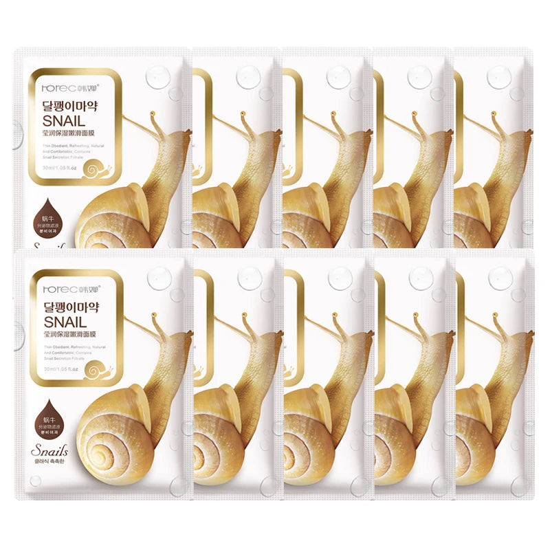 🐌 HCHANA Snail Glow Hydration Masks