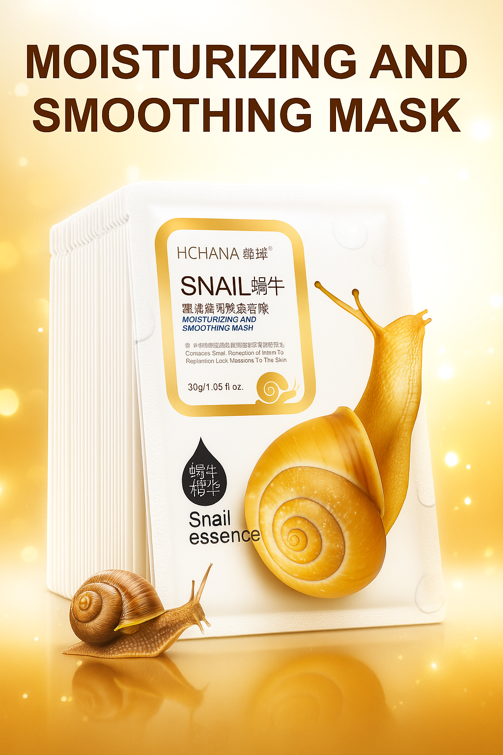 🐌 HCHANA Snail Glow Hydration Masks